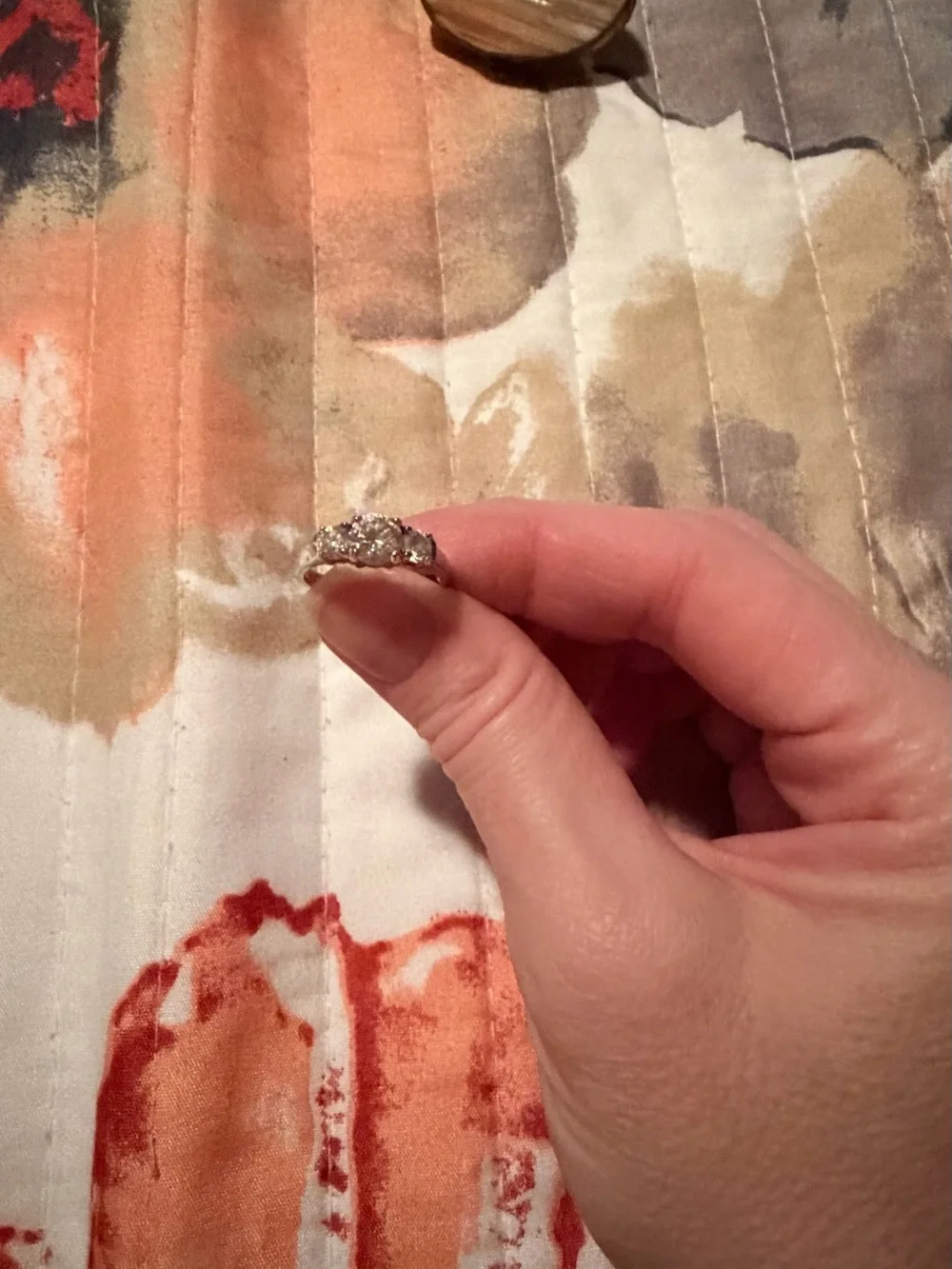 Sterling Silver Natural White Sapphire 1.5ct Three Stone Ring